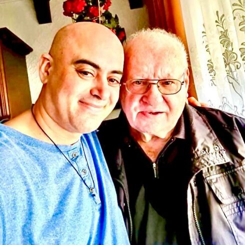 Heinz B. mit Pfleger der 24 Stunden Pflege